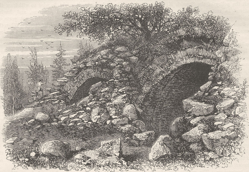 NEW YORK. Ruins, Ft Putnam, West Point c1880 old antique vintage print picture